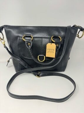 New black Frye And Co Satchel Crossbody Bag